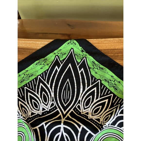 Official Mastodon ONCE MORE 'ROUND THE SUN Bandana Green/Black 19” X 20” - Picture 7 of 10